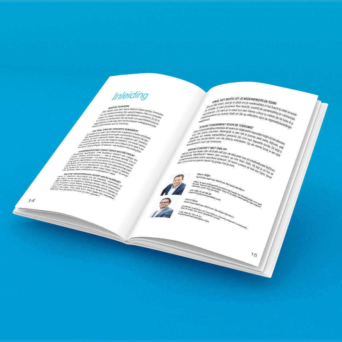 Voorbeeldpagina uit het MyDrives-managementboek over drijfveren