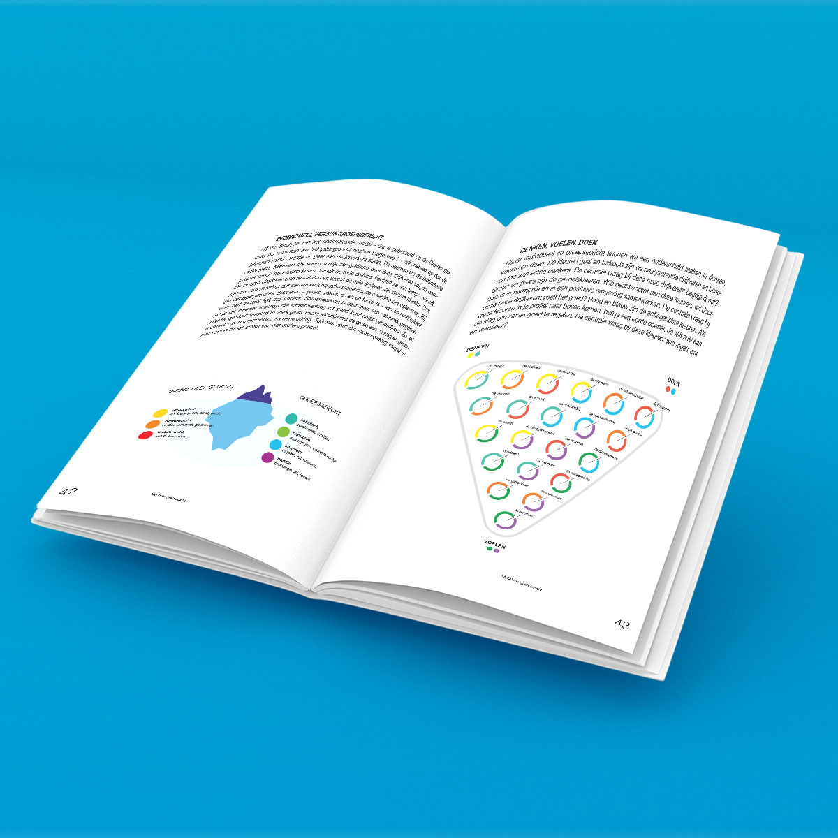 Voorbeeldpagina uit het managementboek over samenwerken in teams